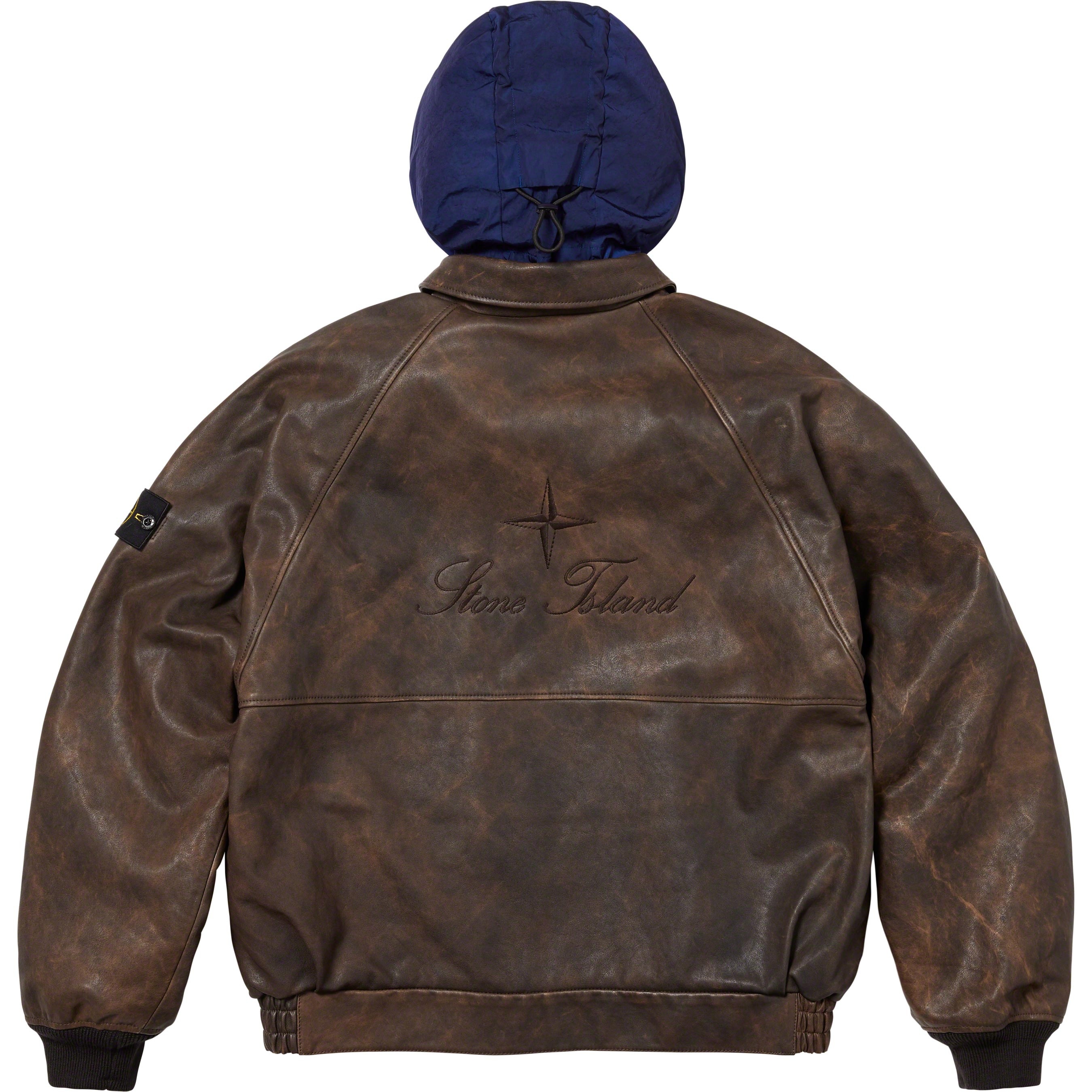 Supreme®/Stone Island® Leather Bomber Jacket view 2